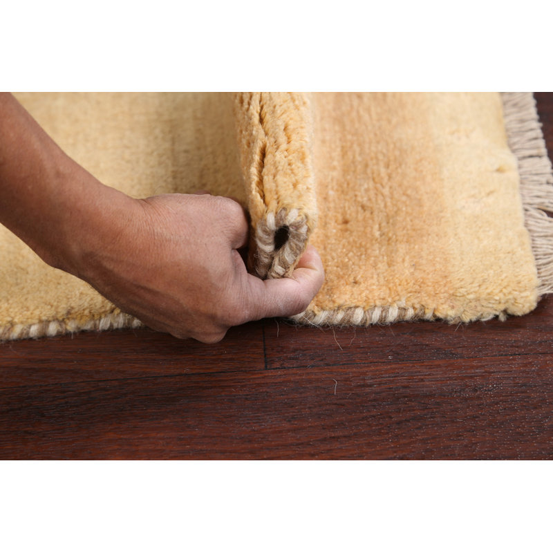 One-of-a-Kind 1'8" X 1'10" New Age Wool Area Rug in Beige