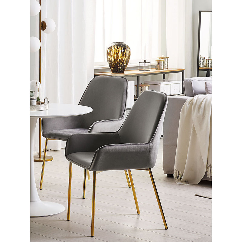 Flovilla Upholstered Dining Chair, Grey
