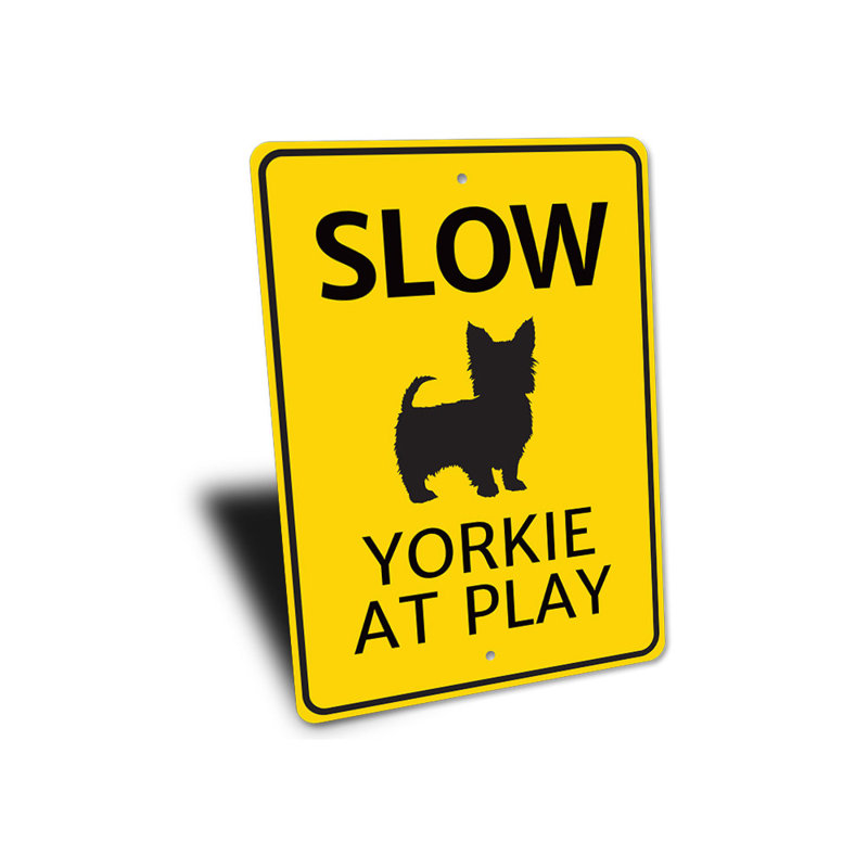 Plaque en aluminium Slow Dog, H 18 po x l 12 po x P 0,06 po