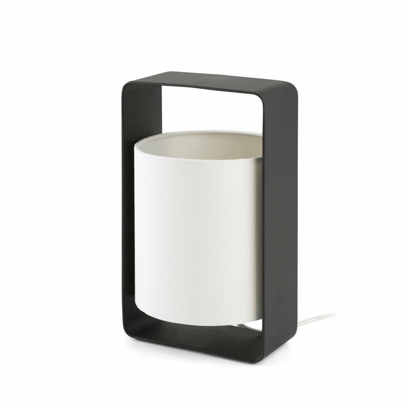 Lula Metal Lamp, 27cm H x 16cm W x 15cm D, Black/Beige