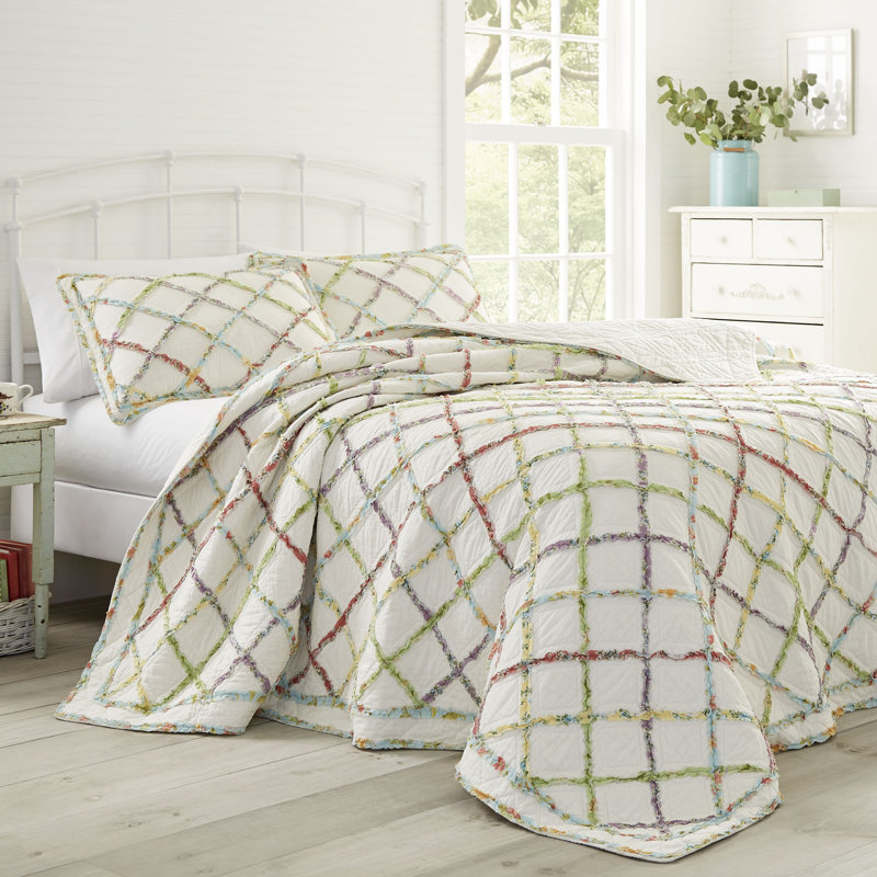 Courtepointe réversible en coton Laura Ashley, Très grand