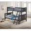 Lit superposé simple au-dessus d'un lit double de style transitionnel moderne-446950602