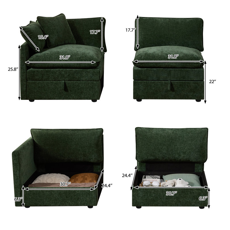 George Box A, Green Chenille