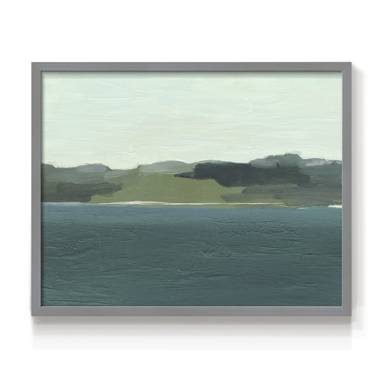 «Calming Lake View I», reproduction encadrée, H 11 po x l 14 po, Gris