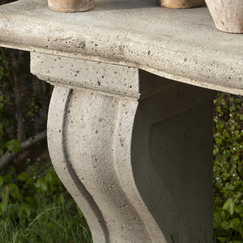60'' Stone Top Console Table, Ferro Rustico Nuovo