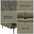 Fabric Sofa W/2 Pillows (Compressed Cushion)