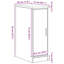 Solid Wood Single Storage Cabinet ( 85cm H x 30cm W x 51cm D)-1756437462