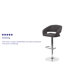 Contemporary Vinyl Adjustable Height Barstool with Rounded Mid-Back-538147949-538147963