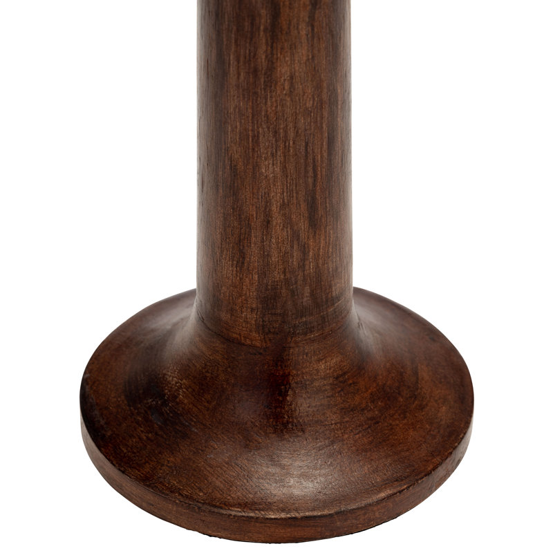 Solid Wood Tabletop Candlestick, 12" H x 4" W x 4" D