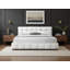 Lit plateforme tapissier Kirkham - Crème blanc - Très grand-264089654