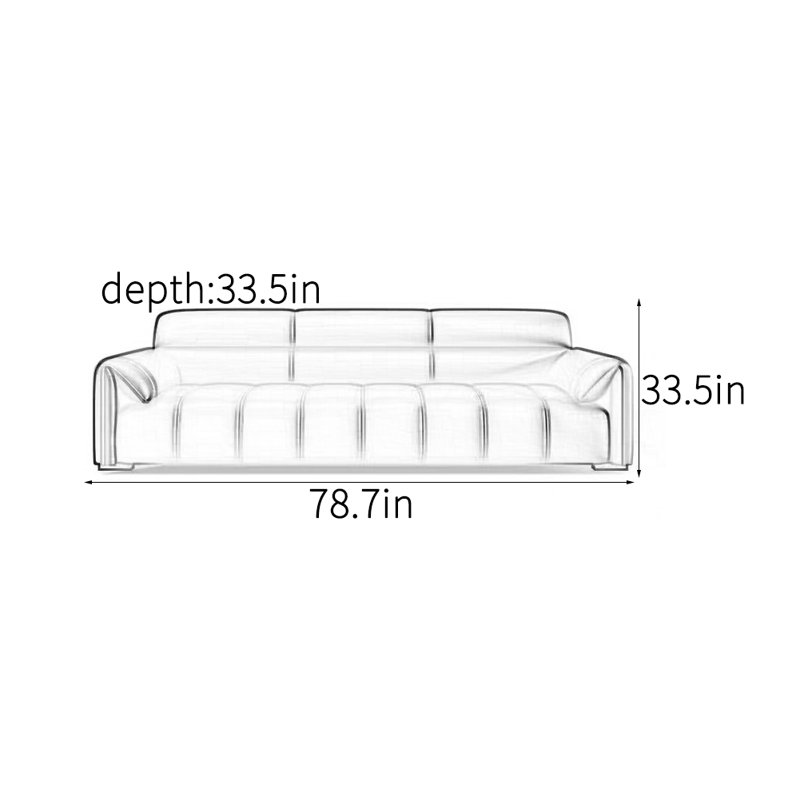 Manuel, 33.5" H x 78.7" W x 33.5" D, 3