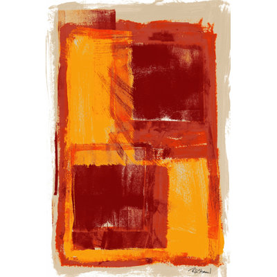 Monoprint III 1 Piece Wrapped Canvas Painting