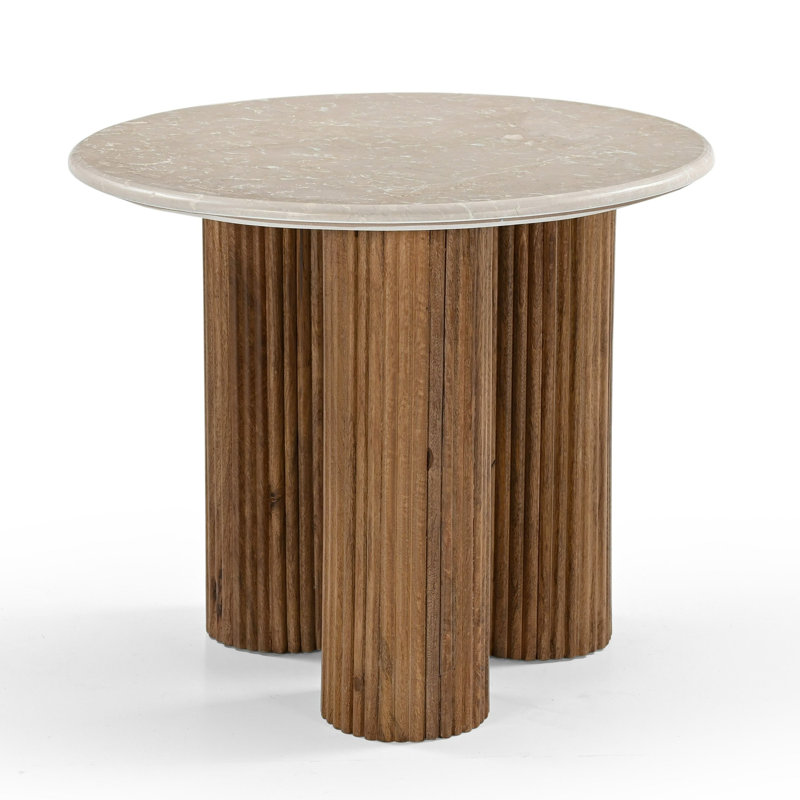 Dewy - Modern Marble Round End Table