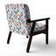 Chaise rembourrée Boho - Fauteuil à motif cachemire botanique orange-833085405