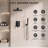 FORIOUS 12-Inch Rainfall Shower System with Handheld Spray and Pressure-Balanced Rough-In Valve, 1.8 GPM-86670501