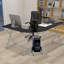 L-Shaped Metal Base Computer Desk