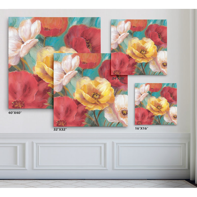 " Jardin De Primavera ", Wrapped Canvas, 16" H x 16" W x 1.5" D