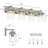 4-Light Square Bathroom Vanity Light, Rectangle Large Backplate Modern Over Mirror Wall Lighting Fixture-128971911