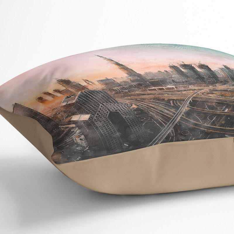 Square Throw Cushion, Stone, 40cm H x 40cm W x 15cm D