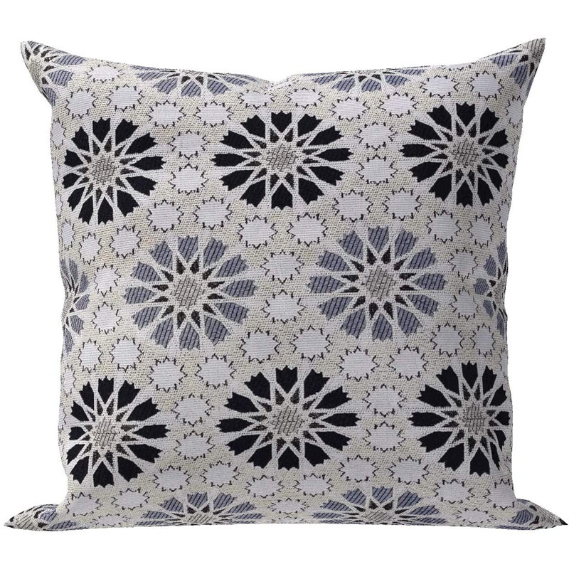 Alodie Geometric Square Cushion Cover, Grey
