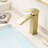 Geometric Shaped Brushed Gold Faucet - Side , Bathroom Use Handle, For Sink