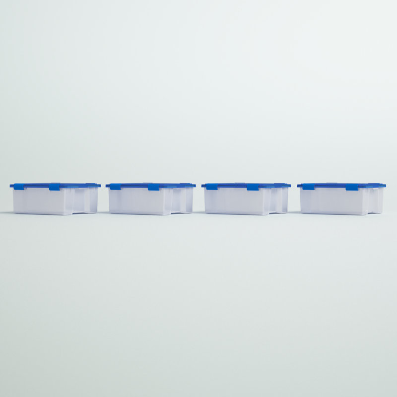 Weatherproof Clear Plastic Storage Tote, 30.5 qts.