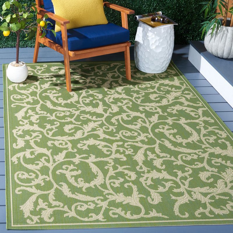 Herefordshire Performance Floral Indoor/Outdoor Area Rug, Rectangle 5'3" x 7'7"