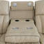 Canapé de salon inclinable en cuir végétalien 2 pièces Madison Beige Vegan