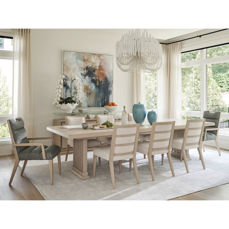 Sunset Key Nicholas Upholstered Back Side Chair, Ivory Polyester Blend
