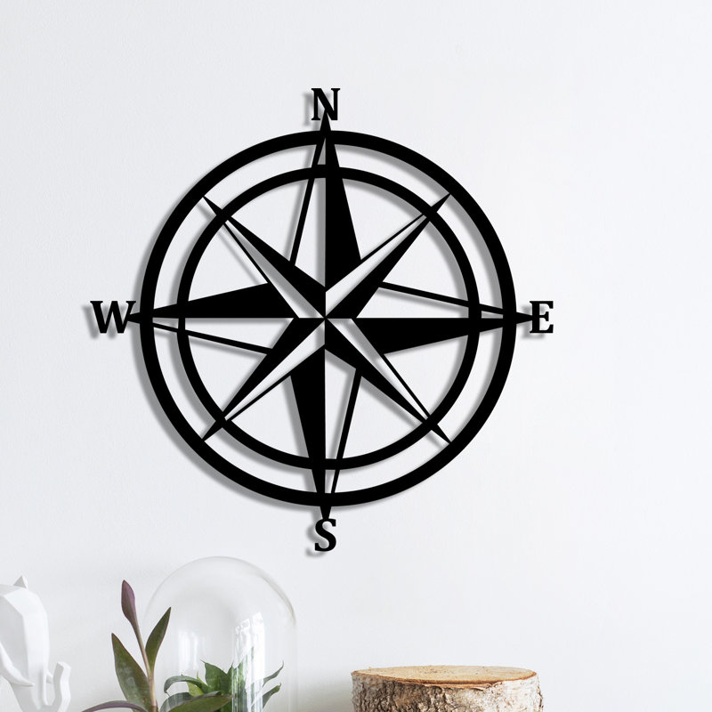 Modern Decorative Metal Wall Accessory, Black Finish, 21.7 x 21.7 inches | 100% Metal Construction, Thickness: 0.06 inches | Lightweight at 1.5 lbs, Perfect for Home Decor & Unique Wall Art