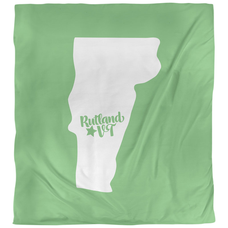 Housse de couette réversible simple rutland vermont, Housse de couette pour grand lit, Vert, Microfibre