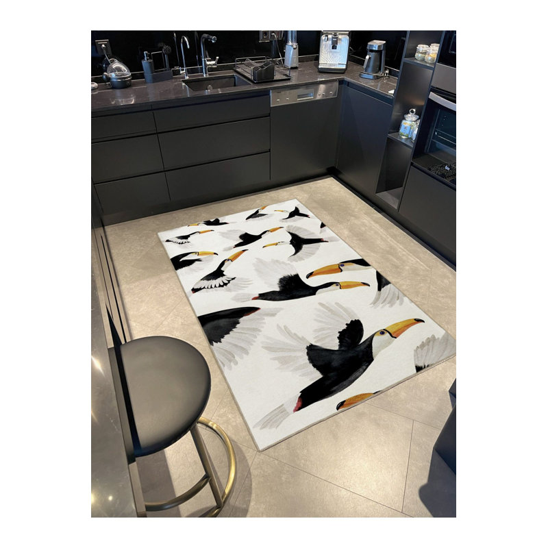 Tapis décoratif lavable à la machine Flying, Rectangle 2 pi 6 po x 4 pi 11 po