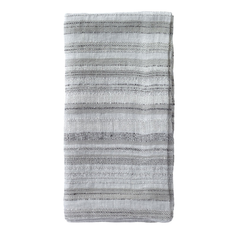 Midas Linen Blend Square Napkins, Gray