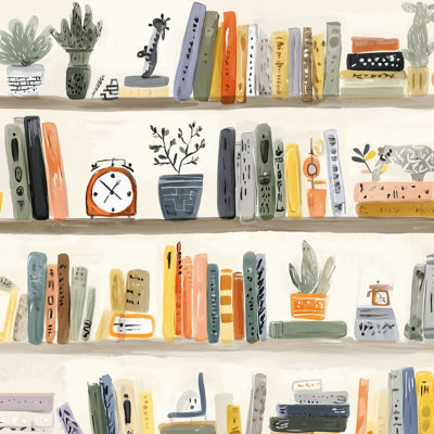 Bibliothèque murale abstraites