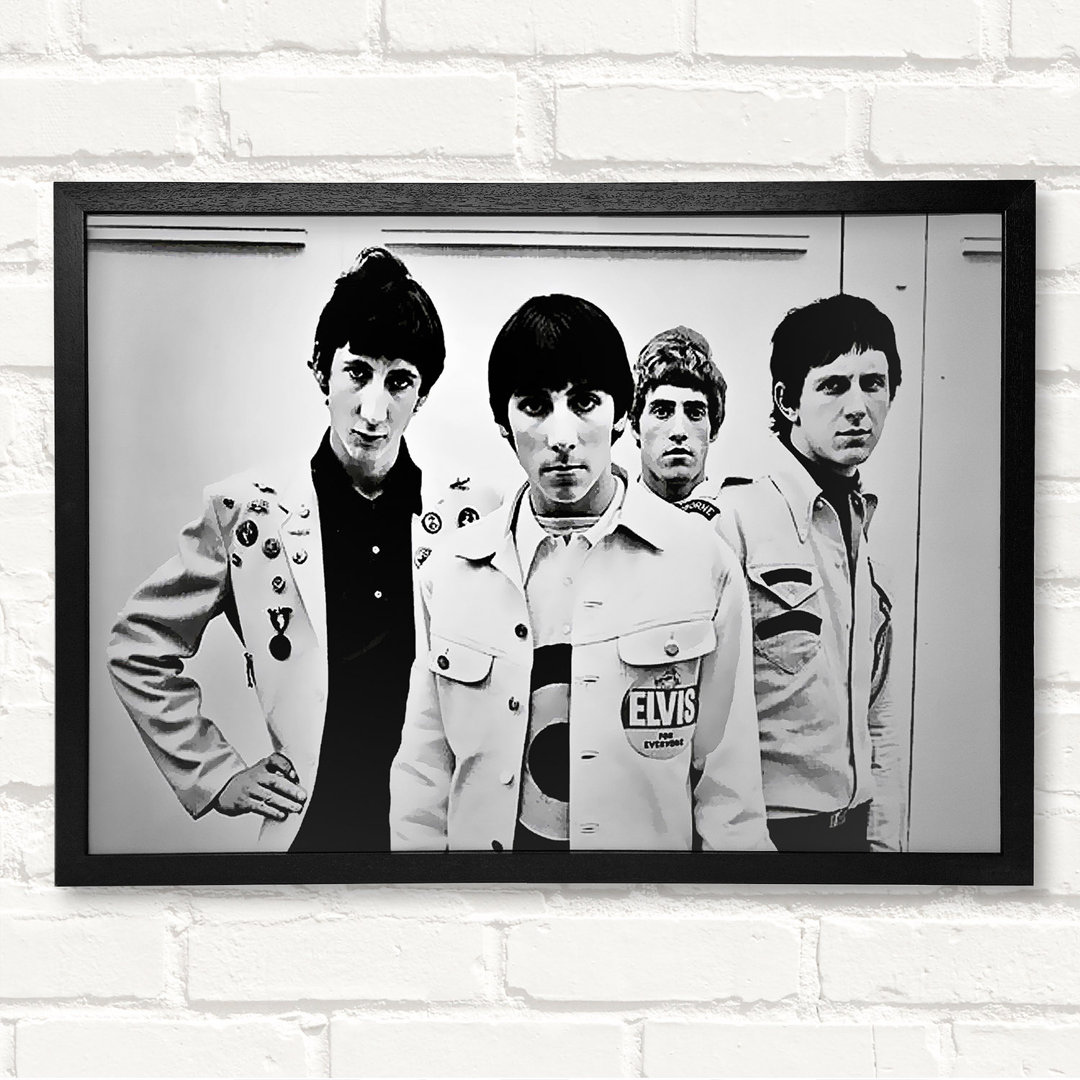 The Who Retro 1960s - Geschlossener Eckrahmen Kunstdrucke auf Holz