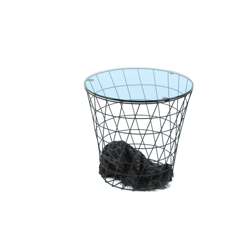 Jessee Glass Top Frame End Table