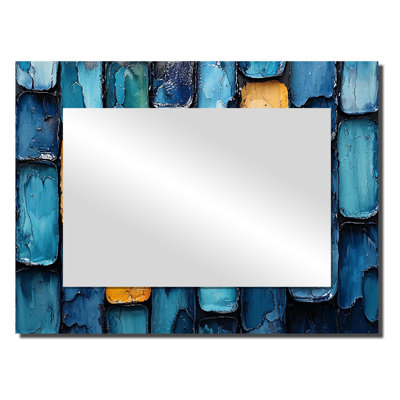 Geometric Pulse Optical Art I - Op Art Large Mirror Wall Art - Printed On Metal