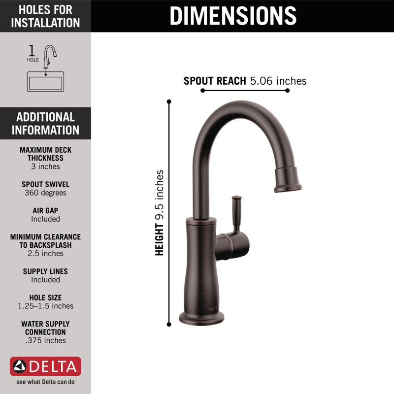 Traditional Beverage Faucet, Venetian Bronze