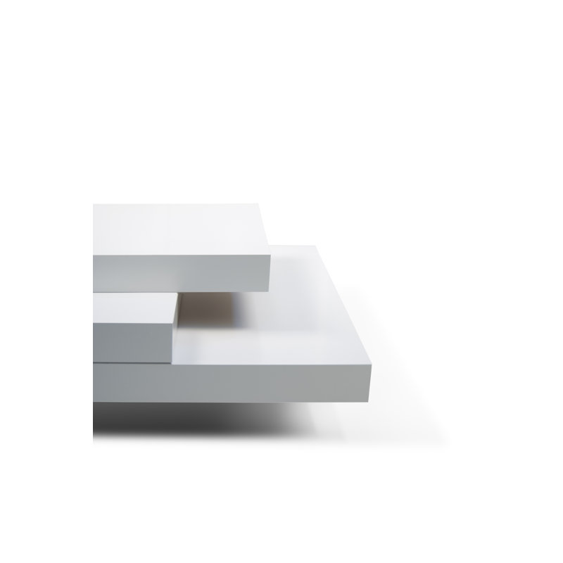 Desirre Solid Coffee Table, Matt White