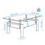 Modern Clear Glass Coffee Table with Double Layer Storage, Perfect for Living Room and Office Use-603923422-603923423