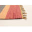 Tapis oriental en laine rouge / orange / gris fait à la main Oriental