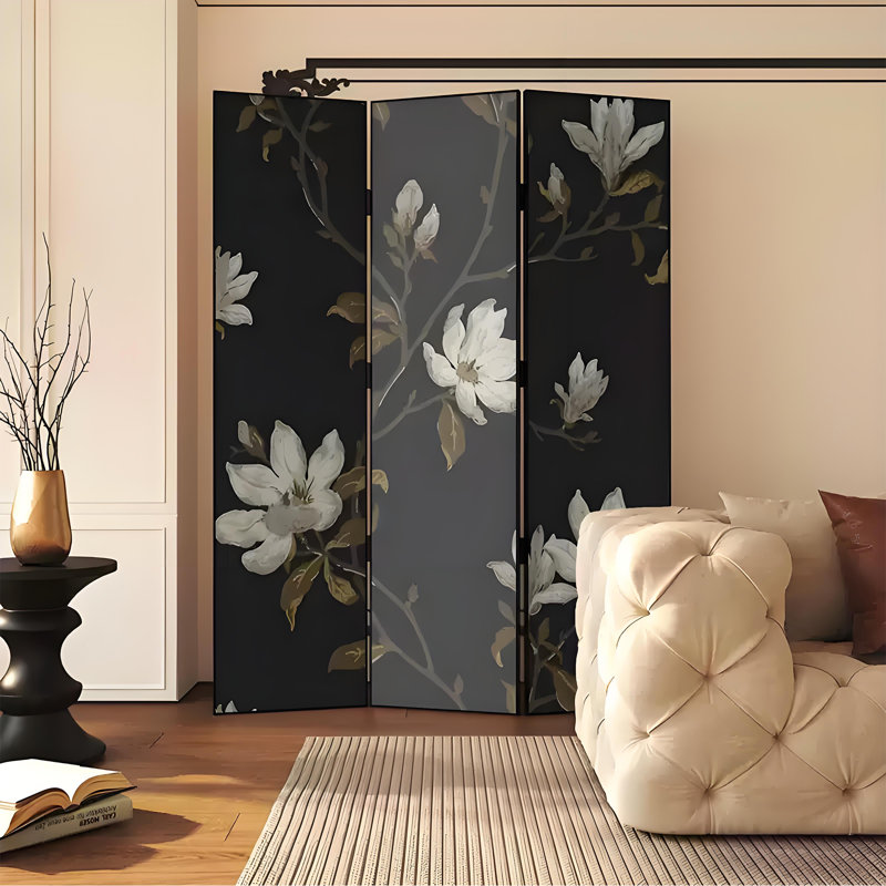 Écran en alliage d'aluminium Vintage Magnolia, H 78,74 po x l 70,87 po x P 1,57 po