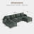 Anureet U-Shaped Modular Storage Sectional Sofa Reversible Couch-660321104-658649449-658649455