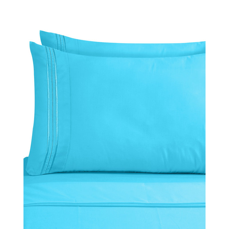 Taie d'oreiller en microfibre de qualité supérieure, Standard, Bleu de plage