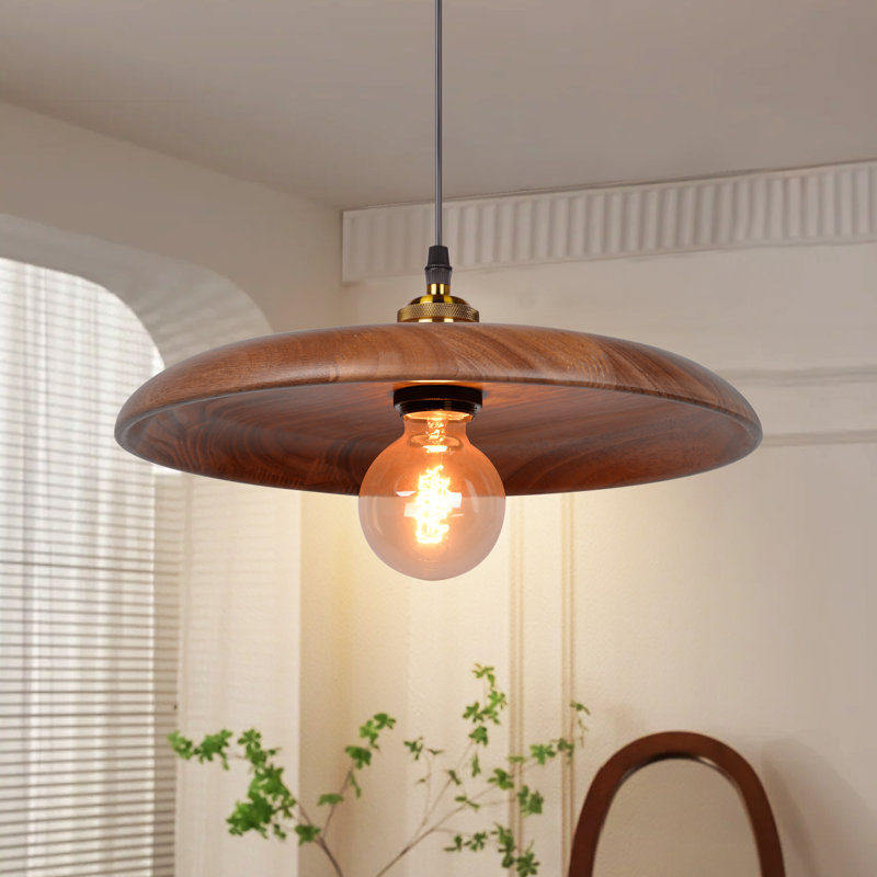Luminaire suspendu simple à 1 lumière Rozalee, Café
