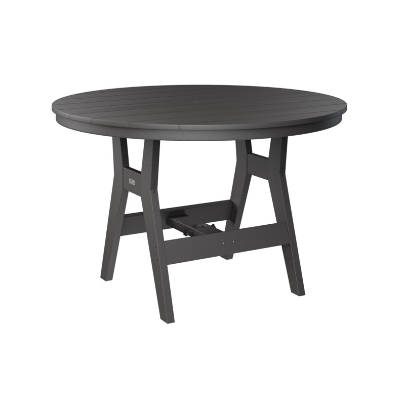Table ronde à hauteur de comptoir 48 po Berlin Gardens Harbor, Gris fumée, H 35,5 po x l 48 po x P 48 po
