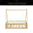 Tent-Shaped Floor Bed,Teepee Bed With Guardrails,Slats-495867171-495867174