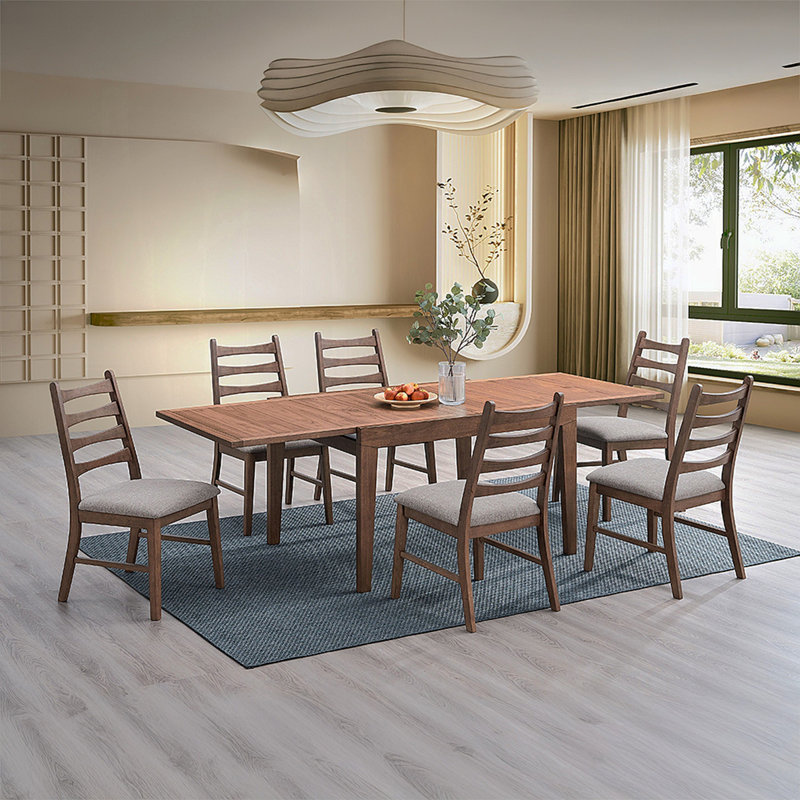 Table de salle à manger 7 pièces, 7 pièces : table, 6 chaises, Gris