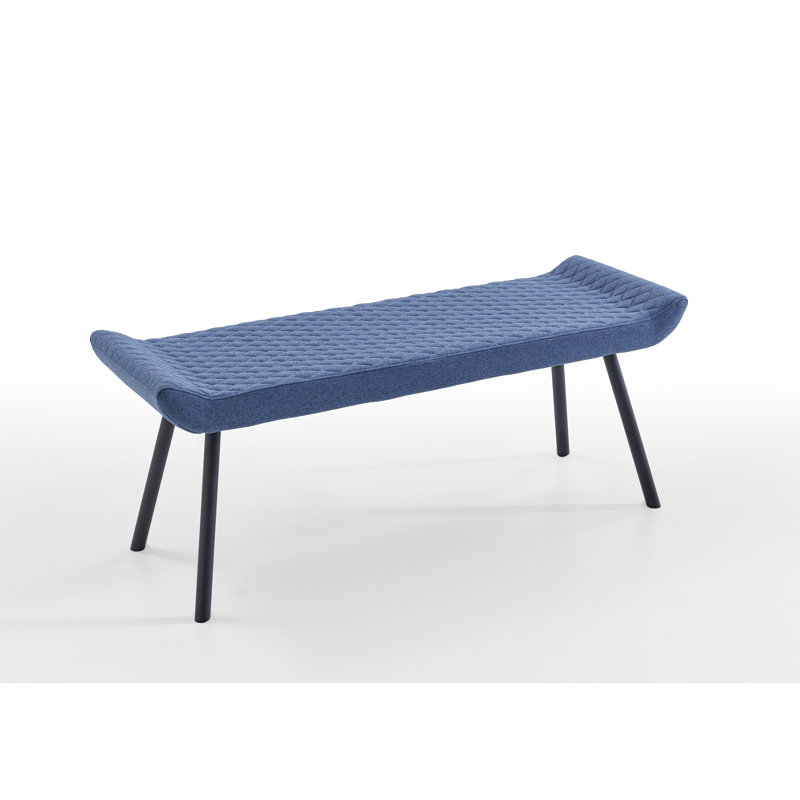 Gamma Upholstered Bench, Blue