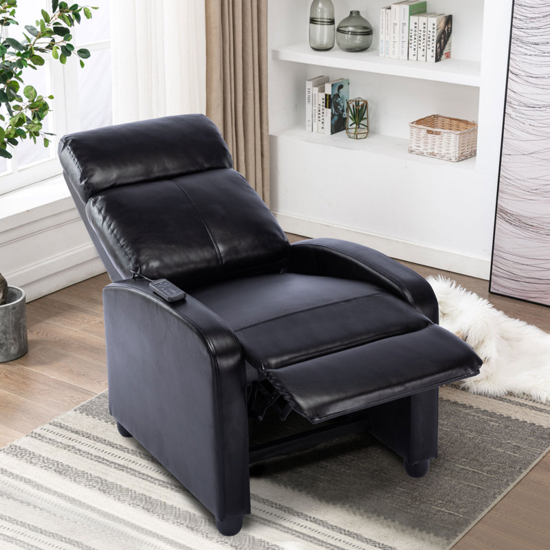 Fauteuil inclinable manuel avec massage de 25,6 po de largeur, moderne et rembourré